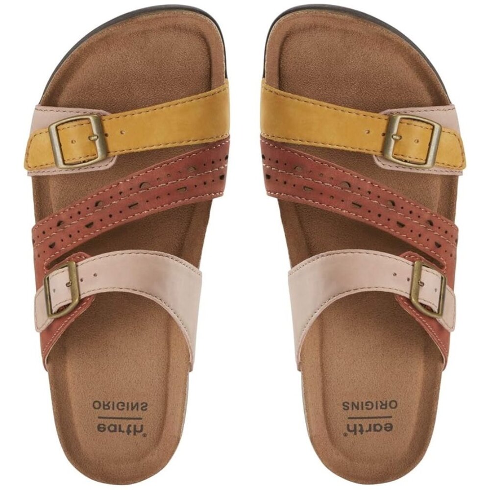 Earth Origins Multicolor Slip-on Slides Sandals Sz 11 - Picture 3 of 10